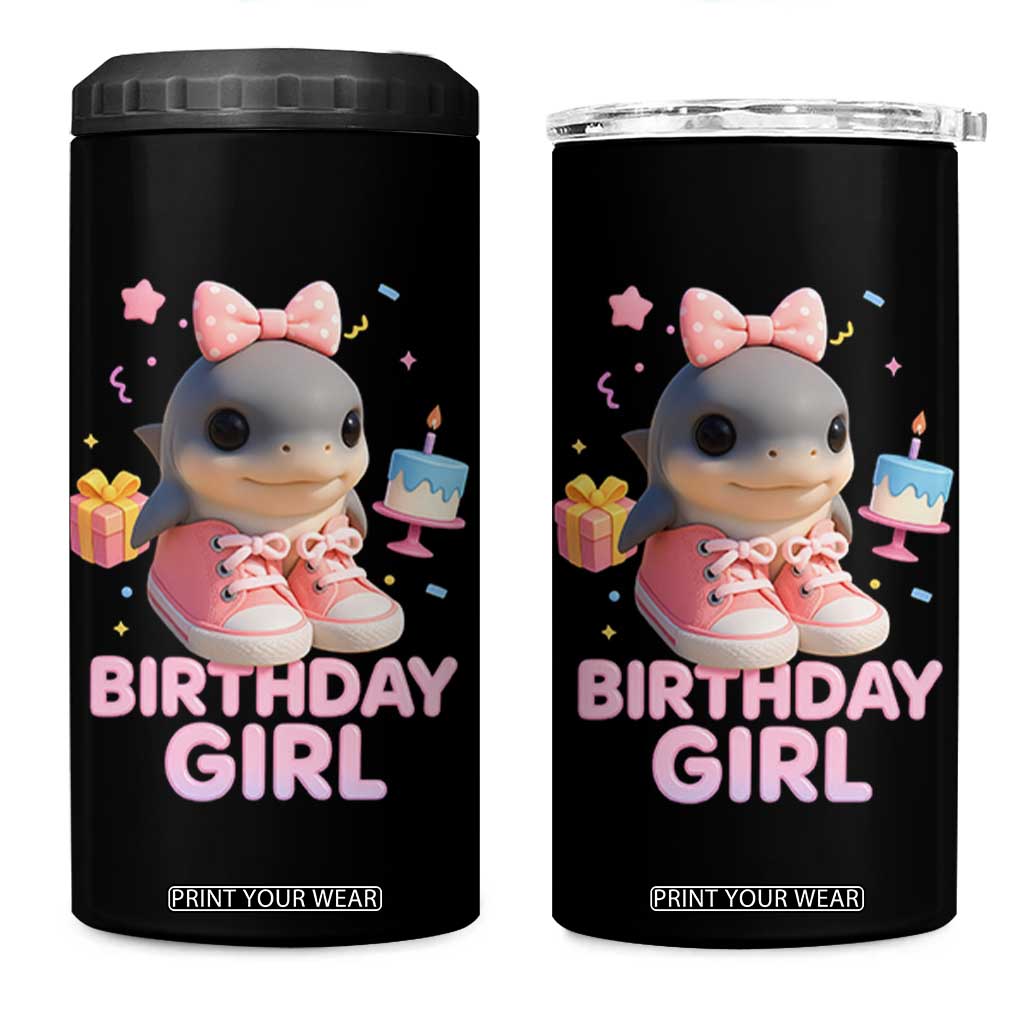 Birthday Girl 4 in 1 Can Cooler Tumbler Italian Brainrot Meme Party Funny Las Tralaleritas TS10 One Size: 16 oz Black Print Your Wear