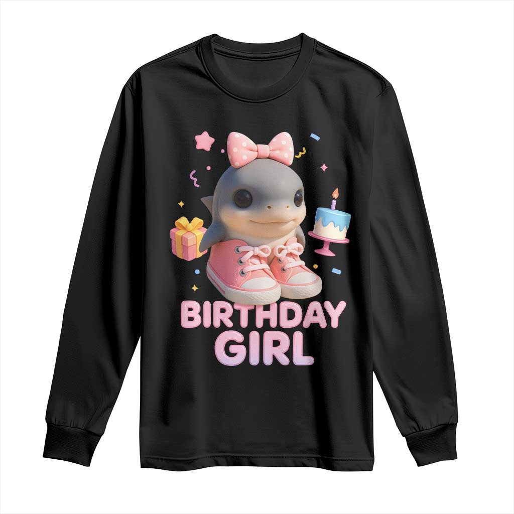 Birthday Girl Long Sleeve Shirt Italian Brainrot Meme Party Funny Las Tralaleritas TS10 Black Print Your Wear