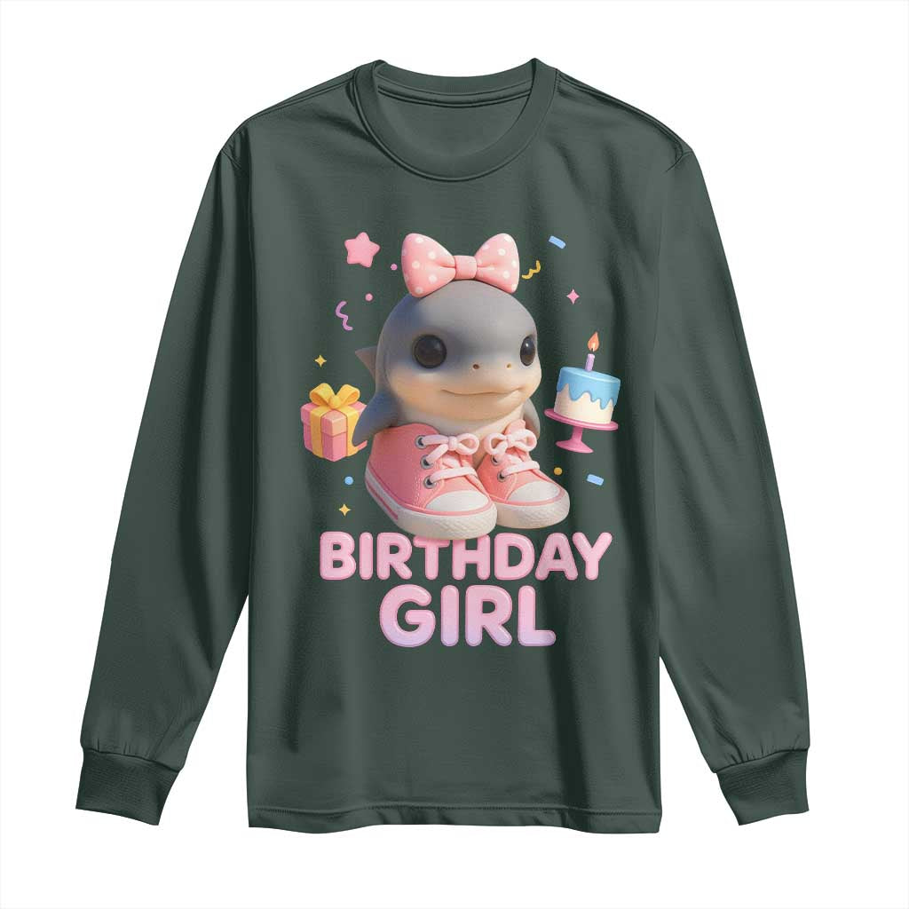 Birthday Girl Long Sleeve Shirt Italian Brainrot Meme Party Funny Las Tralaleritas TS10 Dark Forest Green Print Your Wear