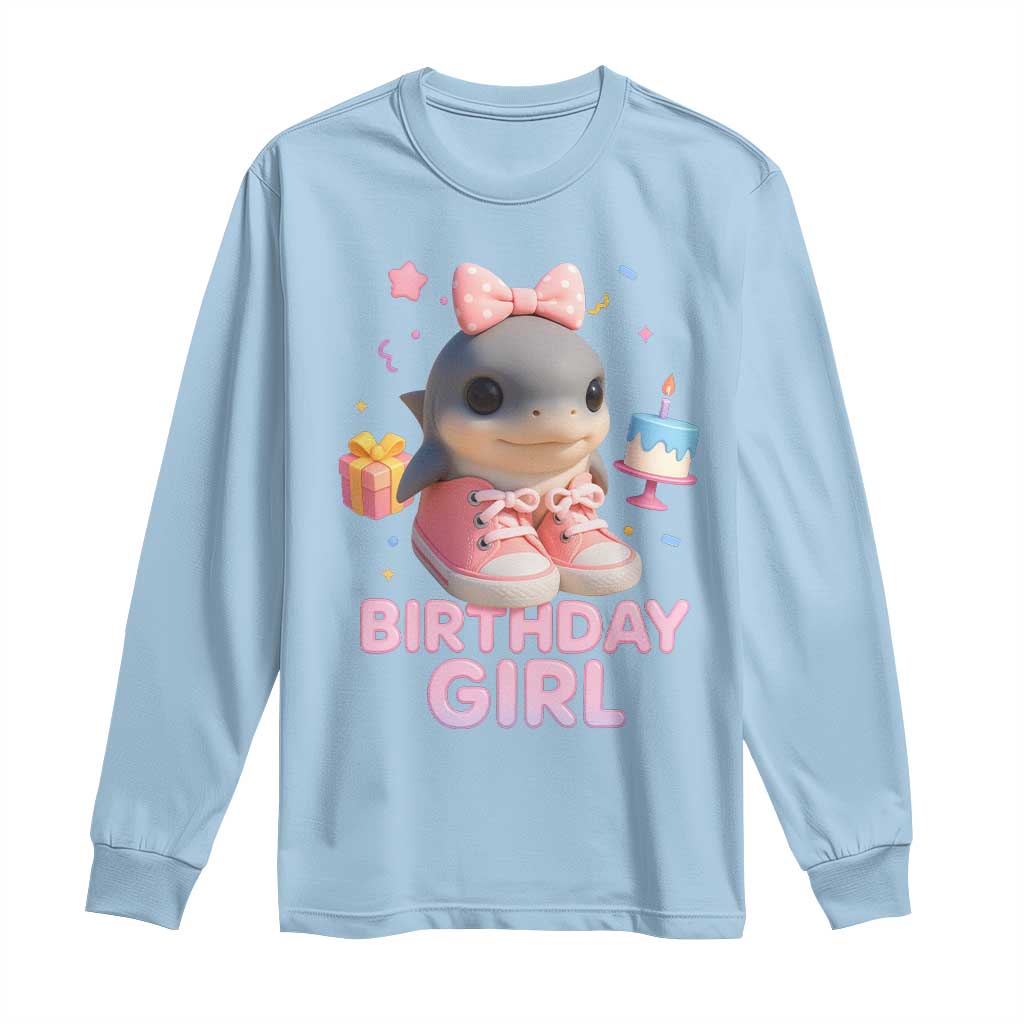 Birthday Girl Long Sleeve Shirt Italian Brainrot Meme Party Funny Las Tralaleritas TS10 Light Blue Print Your Wear