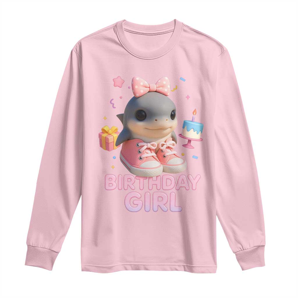 Birthday Girl Long Sleeve Shirt Italian Brainrot Meme Party Funny Las Tralaleritas TS10 Light Pink Print Your Wear