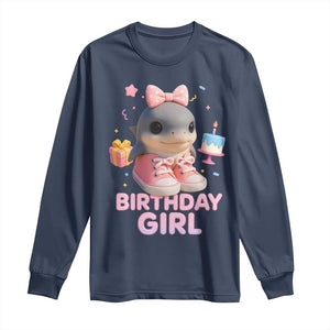 Birthday Girl Long Sleeve Shirt Italian Brainrot Meme Party Funny Las Tralaleritas TS10 Navy Print Your Wear