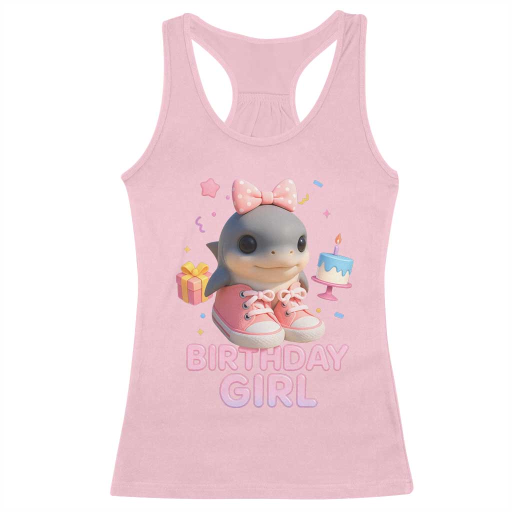 Birthday Girl Racerback Tank Top Italian Brainrot Meme Party Funny Las Tralaleritas TS10 Light Pink Print Your Wear