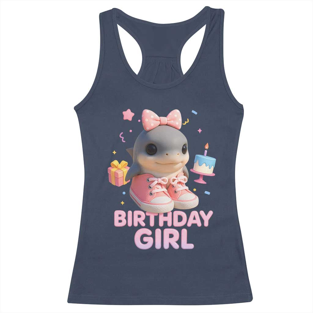 Birthday Girl Racerback Tank Top Italian Brainrot Meme Party Funny Las Tralaleritas TS10 Navy Print Your Wear
