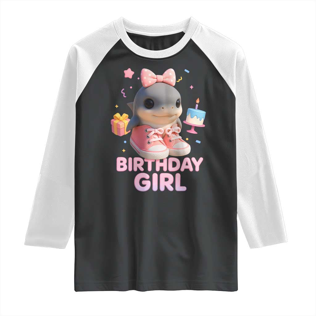 Birthday Girl Raglan Shirt Italian Brainrot Meme Party Funny Las Tralaleritas TS10 Black White Print Your Wear
