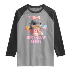Birthday Girl Raglan Shirt Italian Brainrot Meme Party Funny Las Tralaleritas TS10 Sport Gray Black Print Your Wear