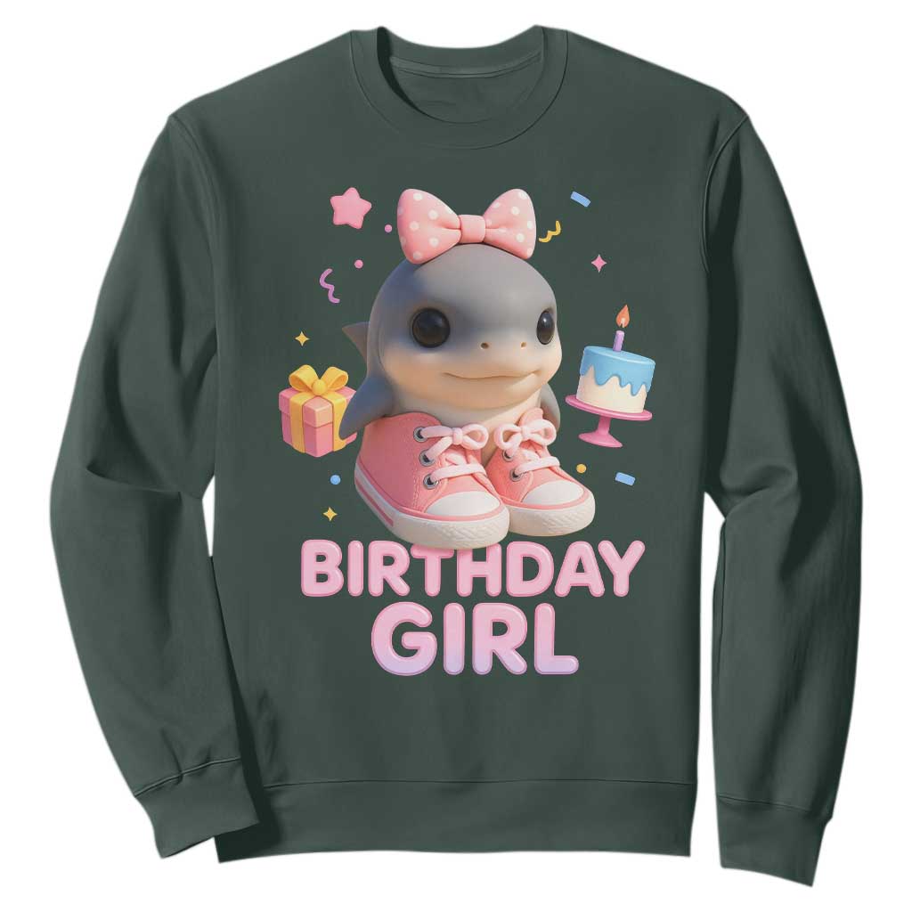 Birthday Girl Sweatshirt Italian Brainrot Meme Party Funny Las Tralaleritas TS10 Dark Forest Green Print Your Wear