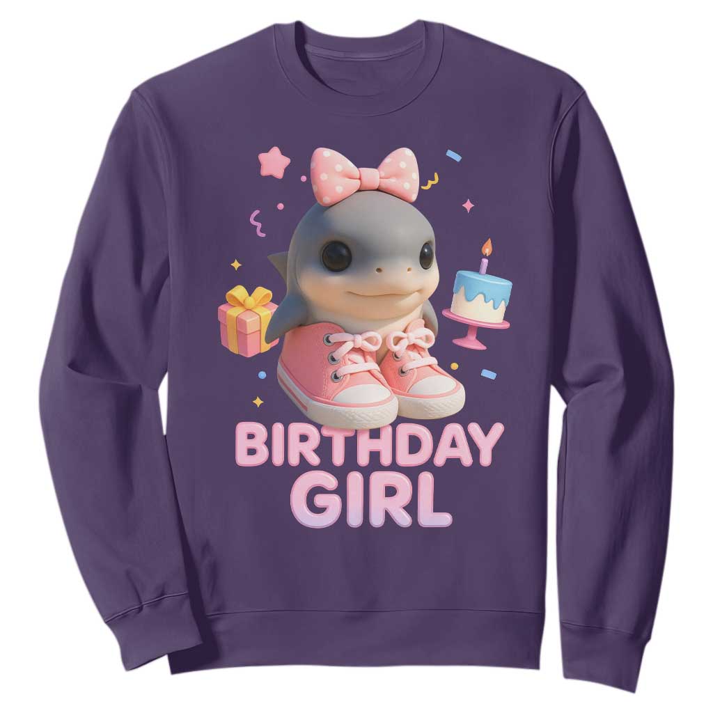 Birthday Girl Sweatshirt Italian Brainrot Meme Party Funny Las Tralaleritas TS10 Purple Print Your Wear