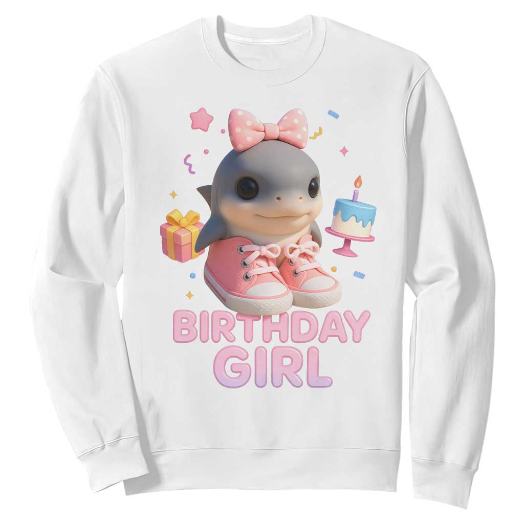 Birthday Girl Sweatshirt Italian Brainrot Meme Party Funny Las Tralaleritas TS10 White Print Your Wear