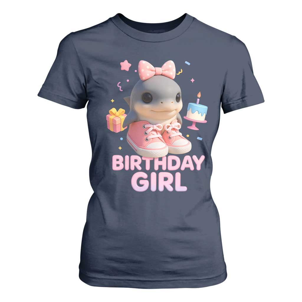 Birthday Girl T Shirt For Women Italian Brainrot Meme Party Funny Las Tralaleritas TS10 Navy Print Your Wear