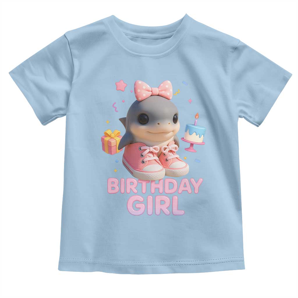 Birthday Girl Toddler T Shirt Italian Brainrot Meme Party Funny Las Tralaleritas TS10 Light Blue Print Your Wear