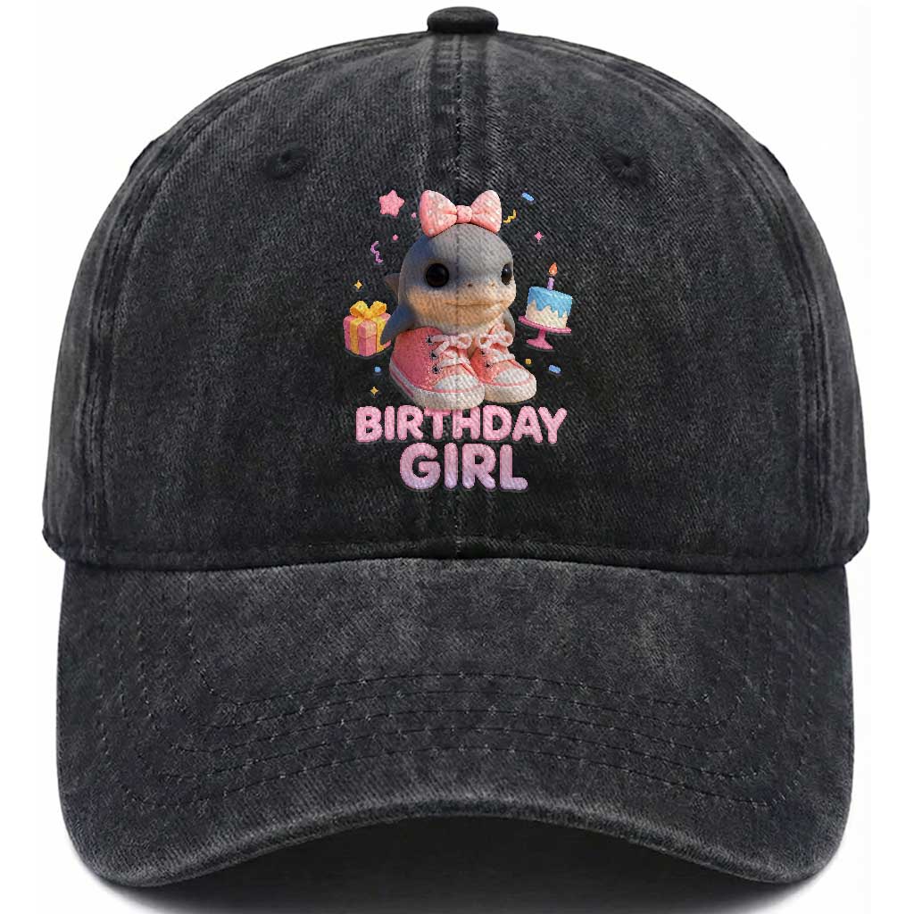 Birthday Girl Washed Cotton Baseball Cap Italian Brainrot Meme Party Funny Las Tralaleritas