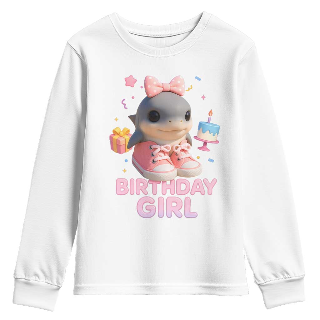 Birthday Girl Youth Sweatshirt Italian Brainrot Meme Party Funny Las Tralaleritas TS10 White Print Your Wear