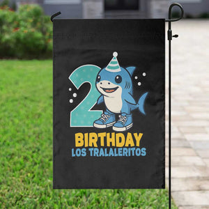 2 Years Old Birthday Brainrot Garden Flag Funny Tralalero Tralala Los Tralaleritos Meme Shark TS10 Print Your Wear