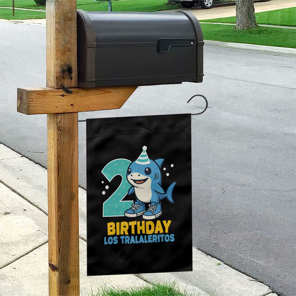 2 Years Old Birthday Brainrot Garden Flag Funny Tralalero Tralala Los Tralaleritos Meme Shark TS10 Print Your Wear