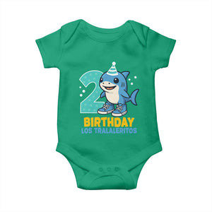 2 Years Old Birthday Brainrot Baby Onesie Funny Tralalero Tralala Los Tralaleritos Meme Shark TS10 Irish Green Print Your Wear