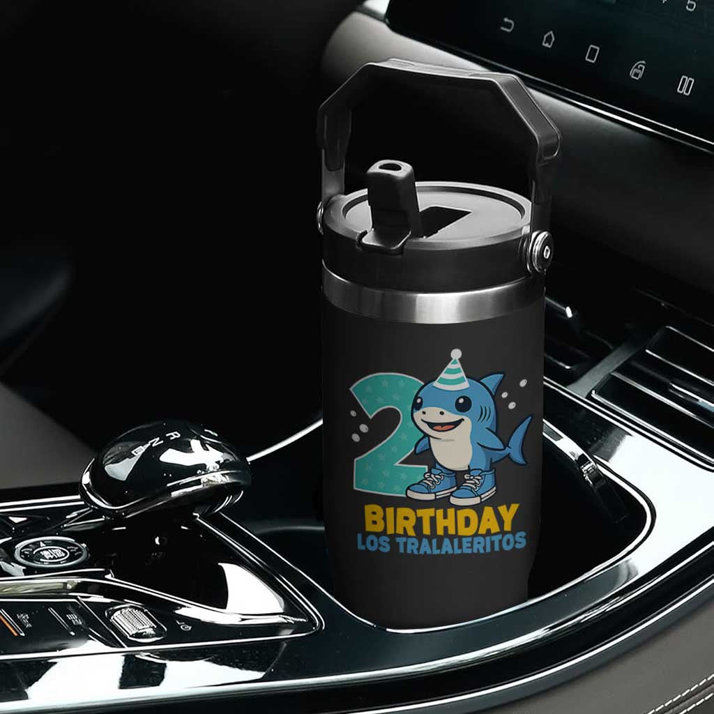 2 Years Old Birthday Brainrot Flip Straw Tumbler Funny Tralalero Tralala Los Tralaleritos Meme Shark TS10 Print Your Wear