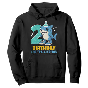 2 Years Old Birthday Brainrot Hoodie Funny Tralalero Tralala Los Tralaleritos Meme Shark TS10 Black Print Your Wear