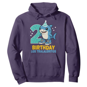 2 Years Old Birthday Brainrot Hoodie Funny Tralalero Tralala Los Tralaleritos Meme Shark TS10 Purple Print Your Wear