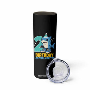 2 Years Old Birthday Brainrot Skinny Tumbler Funny Tralalero Tralala Los Tralaleritos Meme Shark TS10 Print Your Wear
