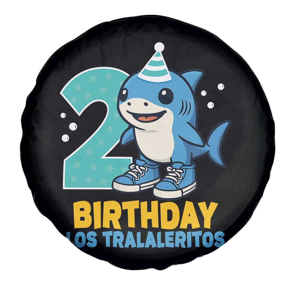 2 Years Old Birthday Brainrot Spare Tire Cover Funny Tralalero Tralala Los Tralaleritos Meme Shark TS10 Print Your Wear