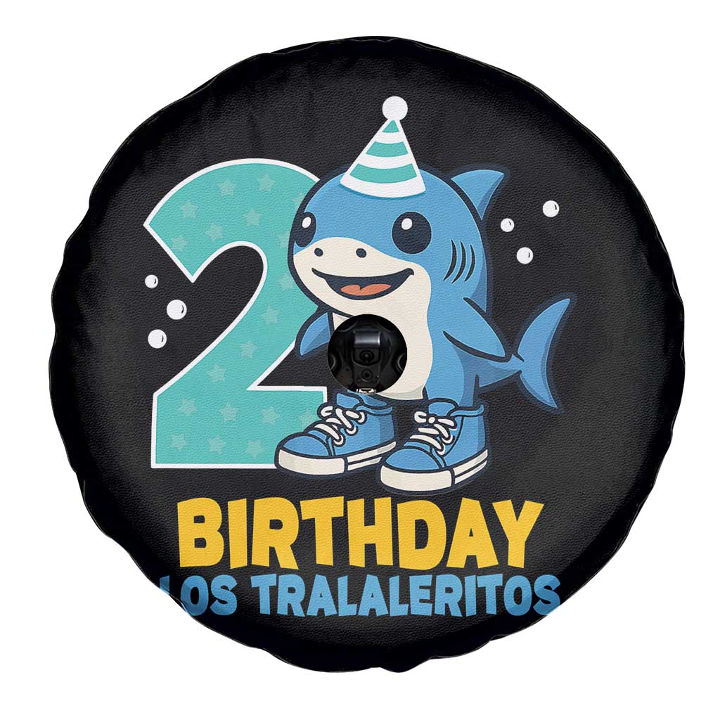 2 Years Old Birthday Brainrot Spare Tire Cover Funny Tralalero Tralala Los Tralaleritos Meme Shark TS10 Print Your Wear