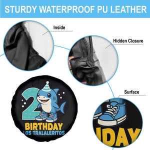 2 Years Old Birthday Brainrot Spare Tire Cover Funny Tralalero Tralala Los Tralaleritos Meme Shark TS10 Print Your Wear