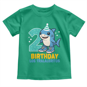 2 Years Old Birthday Brainrot Toddler T Shirt Funny Tralalero Tralala Los Tralaleritos Meme Shark TS10 Irish Green Print Your Wear