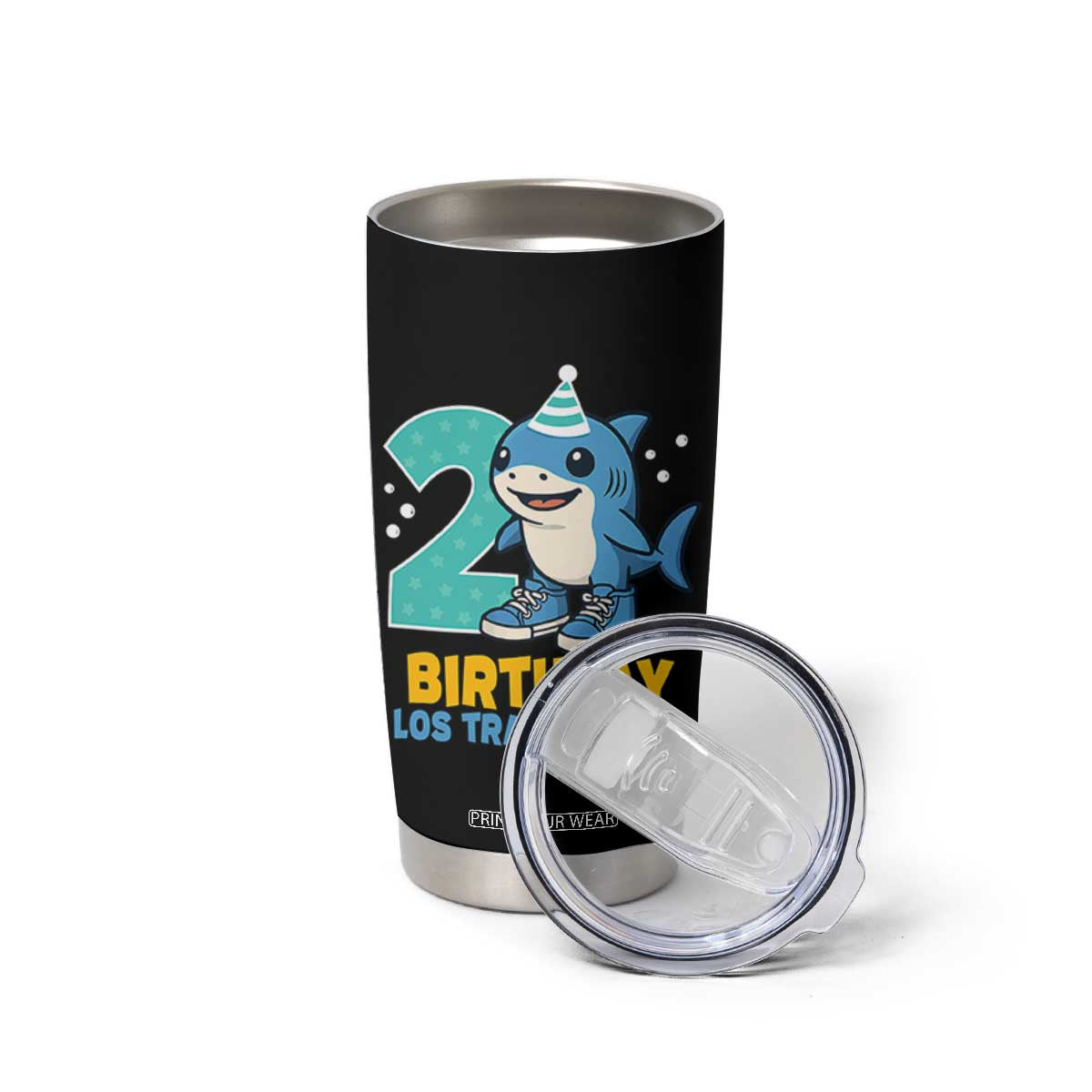 2 Years Old Birthday Brainrot Tumbler Cup Funny Tralalero Tralala Los Tralaleritos Meme Shark TS10 Print Your Wear