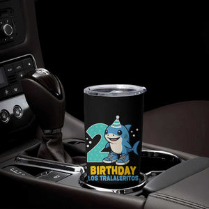 2 Years Old Birthday Brainrot Tumbler Cup Funny Tralalero Tralala Los Tralaleritos Meme Shark TS10 Print Your Wear