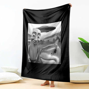 Funny Italian Brainrot Meme Throw Blanket Funny Tung Tung Tung Sahur Tralalero Tralala Selfie TS10 Print Your Wear