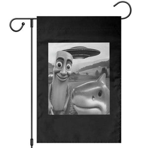 Funny Italian Brainrot Meme Garden Flag Funny Tung Tung Tung Sahur Tralalero Tralala Selfie TS10 Black Print Your Wear