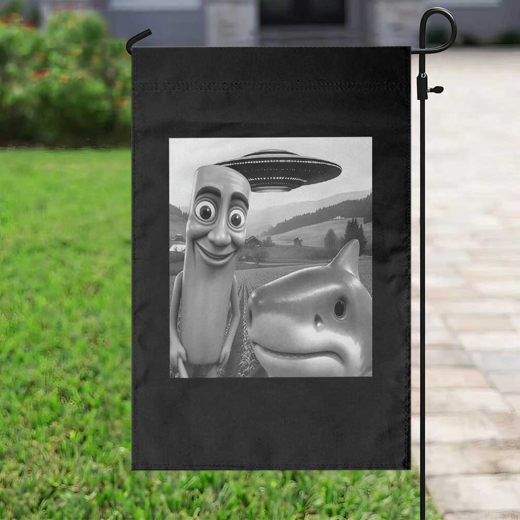 Funny Italian Brainrot Meme Garden Flag Funny Tung Tung Tung Sahur Tralalero Tralala Selfie TS10 Print Your Wear