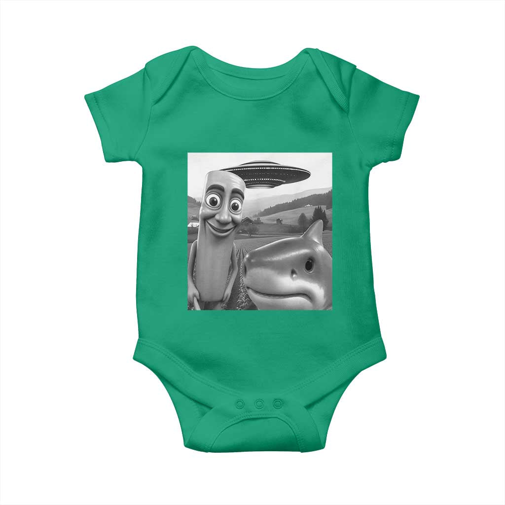 Funny Italian Brainrot Meme Baby Onesie Funny Tung Tung Tung Sahur Tralalero Tralala Selfie TS10 Irish Green Print Your Wear