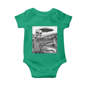 Funny Italian Brainrot Meme Baby Onesie Funny Tung Tung Tung Sahur Tralalero Tralala Selfie TS10 Irish Green Print Your Wear