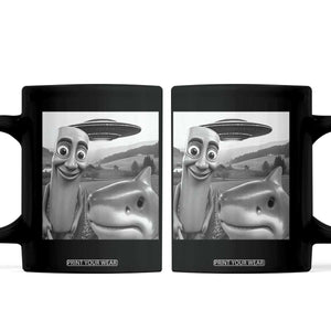 Funny Italian Brainrot Meme Coffee Mug Funny Tung Tung Tung Sahur Tralalero Tralala Selfie TS10 Black Print Your Wear