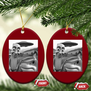 Funny Italian Brainrot Meme Ceramic Ornament Funny Tung Tung Tung Sahur Tralalero Tralala Selfie TS10 Print Your Wear