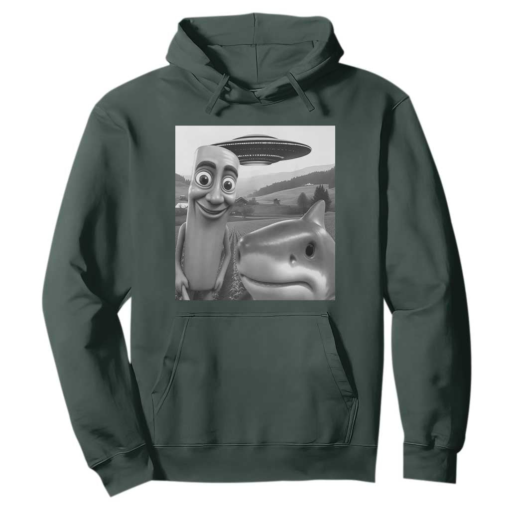 Funny Italian Brainrot Meme Hoodie Funny Tung Tung Tung Sahur Tralalero Tralala Selfie TS10 Dark Forest Green Print Your Wear