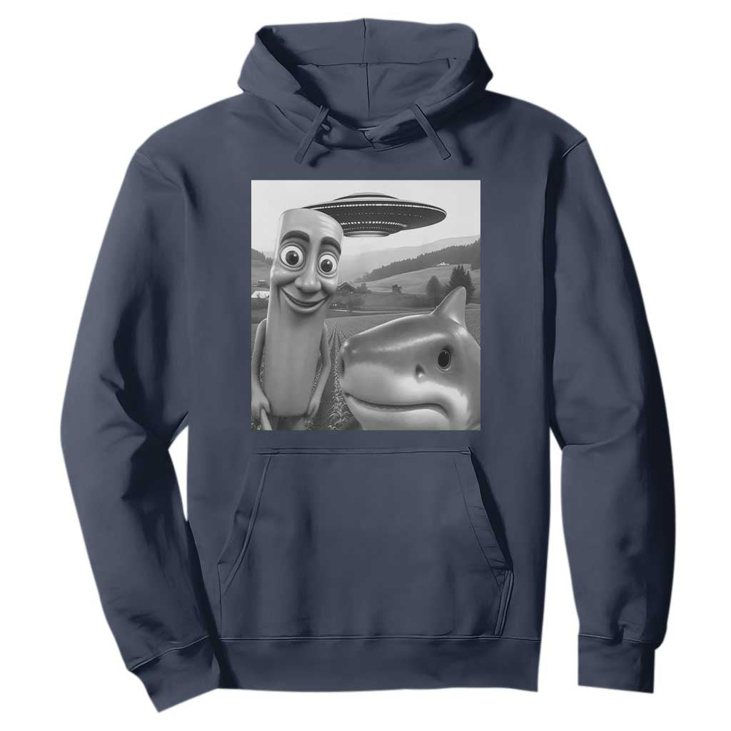 Funny Italian Brainrot Meme Hoodie Funny Tung Tung Tung Sahur Tralalero Tralala Selfie TS10 Navy Print Your Wear