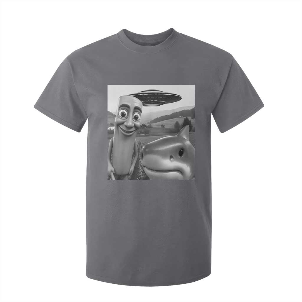 Funny Italian Brainrot Meme T Shirt For Kid Funny Tung Tung Tung Sahur Tralalero Tralala Selfie TS10 Charcoal Print Your Wear