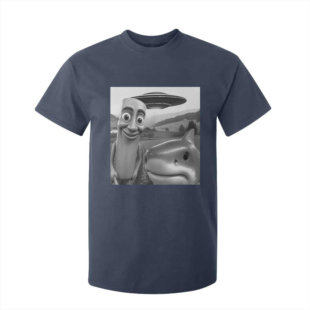 Funny Italian Brainrot Meme T Shirt For Kid Funny Tung Tung Tung Sahur Tralalero Tralala Selfie TS10 Navy Print Your Wear