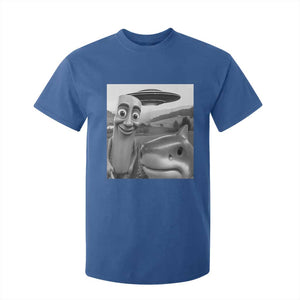 Funny Italian Brainrot Meme T Shirt For Kid Funny Tung Tung Tung Sahur Tralalero Tralala Selfie TS10 Royal Blue Print Your Wear