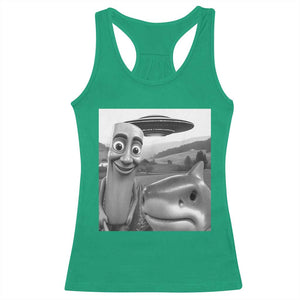 Funny Italian Brainrot Meme Racerback Tank Top Funny Tung Tung Tung Sahur Tralalero Tralala Selfie TS10 Irish Green Print Your Wear