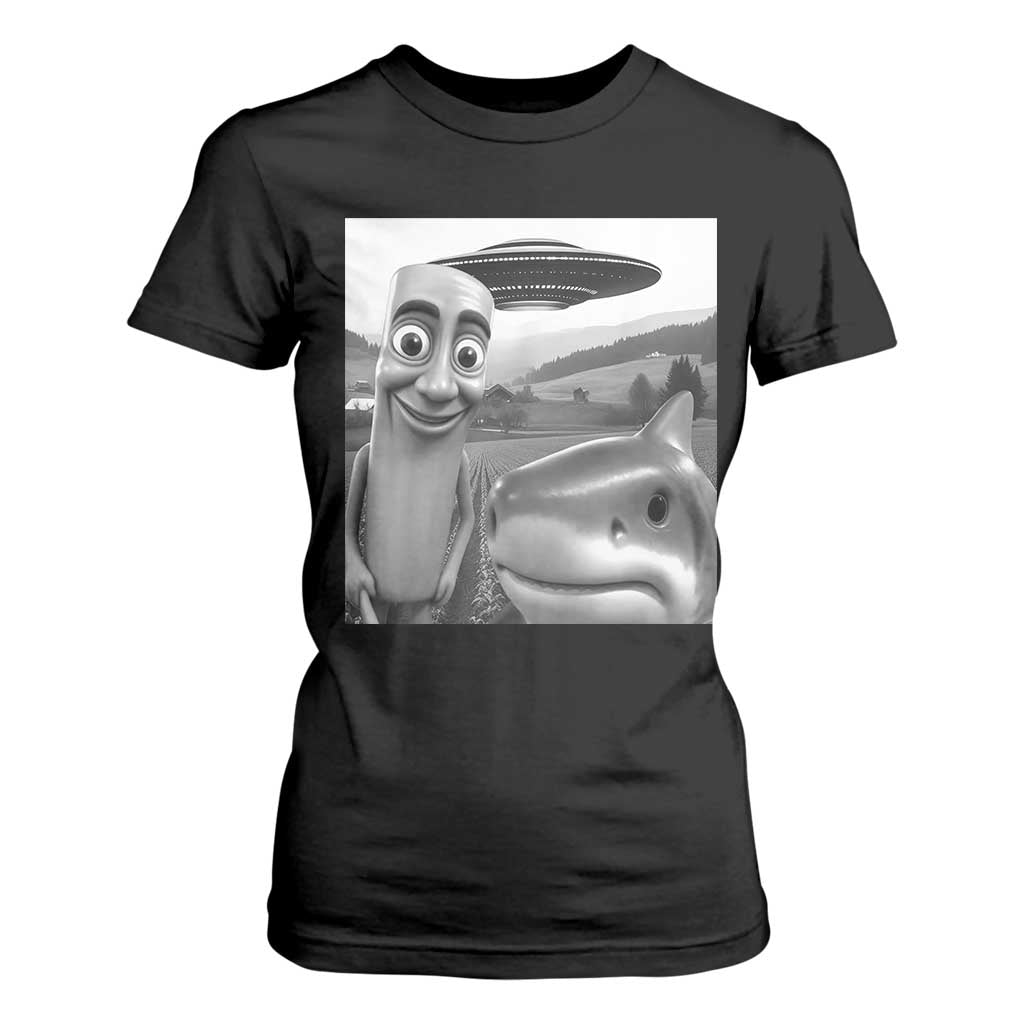 Funny Italian Brainrot Meme T Shirt For Women Funny Tung Tung Tung Sahur Tralalero Tralala Selfie TS10 Black Print Your Wear