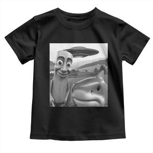 Funny Italian Brainrot Meme Toddler T Shirt Funny Tung Tung Tung Sahur Tralalero Tralala Selfie TS10 Black Print Your Wear
