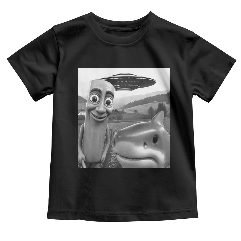 Funny Italian Brainrot Meme Toddler T Shirt Funny Tung Tung Tung Sahur Tralalero Tralala Selfie TS10 Black Print Your Wear