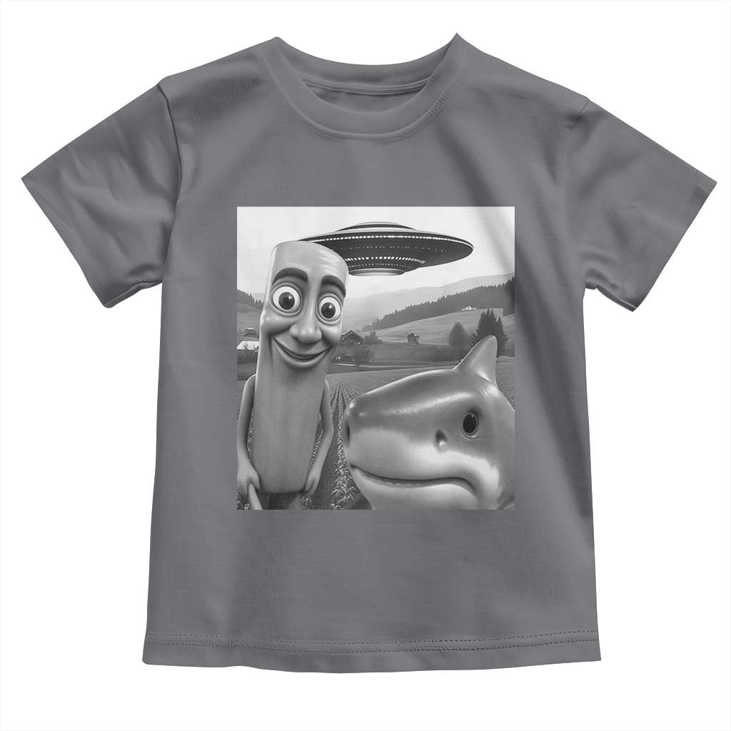 Funny Italian Brainrot Meme Toddler T Shirt Funny Tung Tung Tung Sahur Tralalero Tralala Selfie TS10 Charcoal Print Your Wear