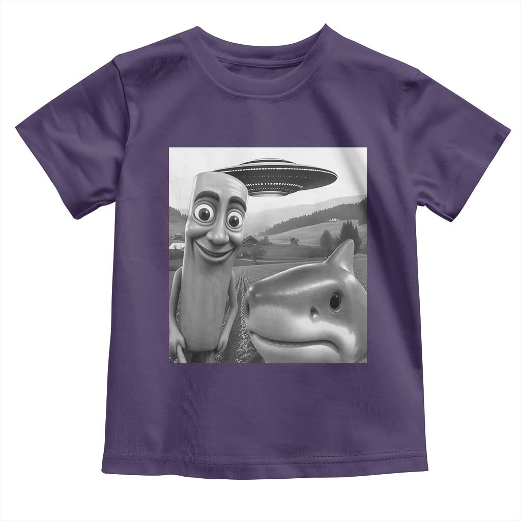 Funny Italian Brainrot Meme Toddler T Shirt Funny Tung Tung Tung Sahur Tralalero Tralala Selfie TS10 Purple Print Your Wear
