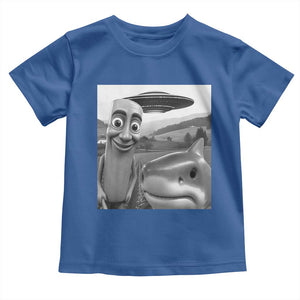 Funny Italian Brainrot Meme Toddler T Shirt Funny Tung Tung Tung Sahur Tralalero Tralala Selfie TS10 Royal Blue Print Your Wear