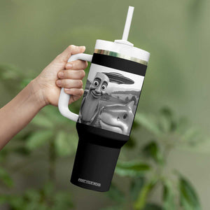 Funny Italian Brainrot Meme Tumbler With Handle Funny Tung Tung Tung Sahur Tralalero Tralala Selfie TS10 Print Your Wear